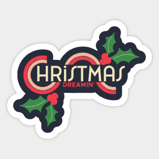 Retro Christmas Dreamin' Sticker